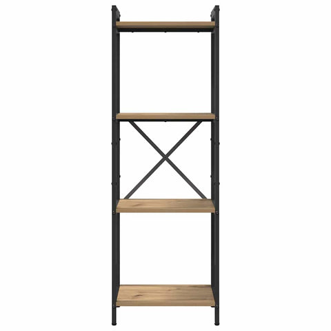 vidaXL Bookcase Artisan oak 40 x 30 x 118 cm Wood and Steel
