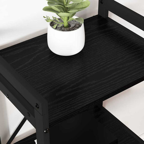 vidaXL Bookcase Black oak 40 x 30 x 83 cm Engineered wood