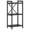 vidaXL Bookcase Black oak 40 x 30 x 83 cm Engineered wood