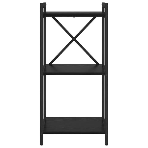 vidaXL Bookcase Black oak 40 x 30 x 83 cm Engineered wood