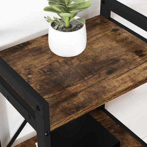 vidaXL Bookcase Smoked oak 40 x 30 x 83 cm Engineered wood