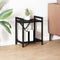 vidaXL Bookcase Black oak 40 x 30 x 48.5 cm Engineered wood