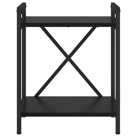 vidaXL Bookcase Black oak 40 x 30 x 48.5 cm Engineered wood