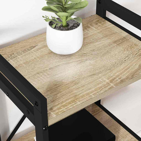 vidaXL Bookcase Sonoma oak 40 x 30 x 48.5 cm Engineered wood