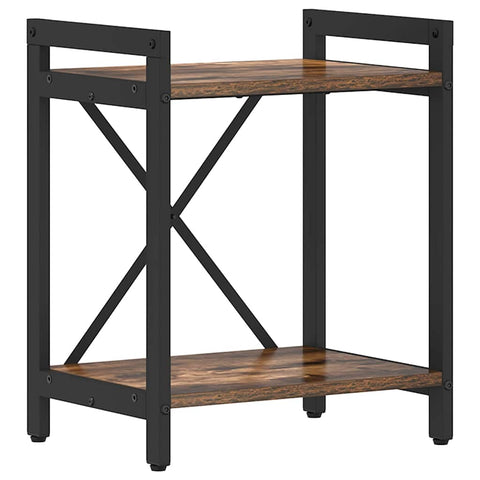 vidaXL Bookcase Smoked oak 40 x 30 x 48.5 cm Engineered wood
