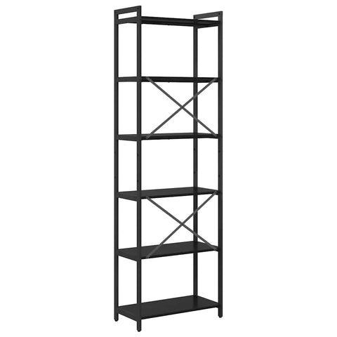 vidaXL Bookcase Black oak 60 x 30 x 188 cm Particle board