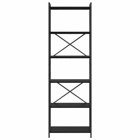 vidaXL Bookcase Black oak 60 x 30 x 188 cm Particle board
