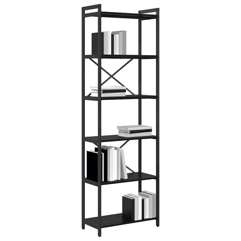 vidaXL Bookcase Black oak 60 x 30 x 188 cm Particle board