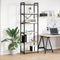 vidaXL Bookcase Sonoma oak 60 x 30 x 188 cm MDF, Steel