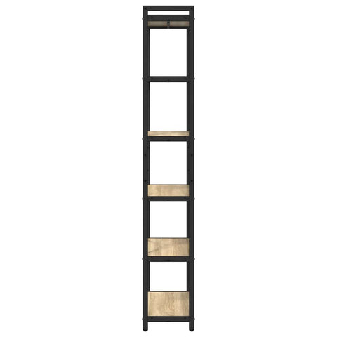 vidaXL Bookcase Sonoma oak 60 x 30 x 188 cm MDF, Steel