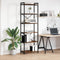 vidaXL Bookcase Smoked oak 60 x 30 x 188 cm MDF, Steel
