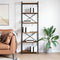 vidaXL Bookcase Smoked oak 60 x 30 x 188 cm MDF, Steel