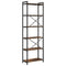 vidaXL Bookcase Smoked oak 60 x 30 x 188 cm MDF, Steel
