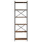 vidaXL Bookcase Smoked oak 60 x 30 x 188 cm MDF, Steel