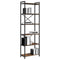 vidaXL Bookcase Smoked oak 60 x 30 x 188 cm MDF, Steel
