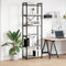 vidaXL Bookcase Grey sonoma 60 x 30 x 188 cm Wood and steel