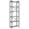 vidaXL Bookcase Grey sonoma 60 x 30 x 188 cm Wood and steel