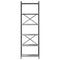 vidaXL Bookcase Grey sonoma 60 x 30 x 188 cm Wood and steel