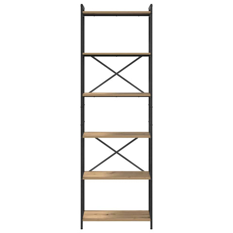 vidaXL Bookcase Artisan oak 60 x 30 x 188 cm Artisan oak finish