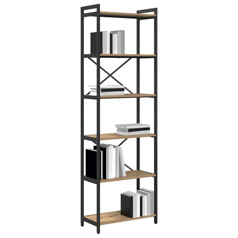 vidaXL Bookcase Artisan oak 60 x 30 x 188 cm Artisan oak finish