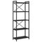 vidaXL Bookcase Black oak 60 x 30 x 153 cm Engineered wood