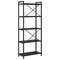 vidaXL Bookcase Black oak 60 x 30 x 153 cm Engineered wood
