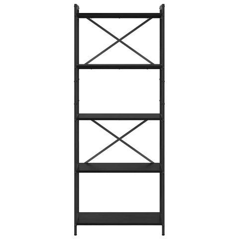 vidaXL Bookcase Black oak 60 x 30 x 153 cm Engineered wood