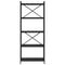vidaXL Bookcase Black oak 60 x 30 x 153 cm Engineered wood