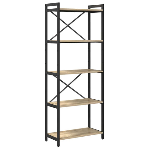 vidaXL Bookcase Sonoma oak 60 x 30 x 153 cm Engineered wood