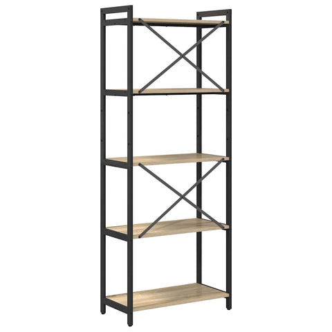 vidaXL Bookcase Sonoma oak 60 x 30 x 153 cm Engineered wood
