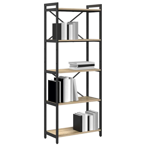 vidaXL Bookcase Sonoma oak 60 x 30 x 153 cm Engineered wood