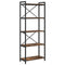 vidaXL Bookcase Smoked oak 60 x 30 x 153 cm Engineered wood