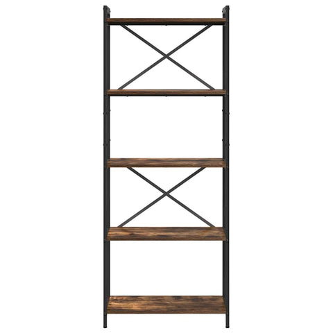 vidaXL Bookcase Smoked oak 60 x 30 x 153 cm Engineered wood
