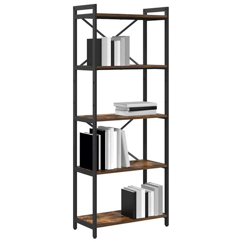 vidaXL Bookcase Smoked oak 60 x 30 x 153 cm Engineered wood