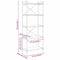 vidaXL Bookcase Smoked oak 60 x 30 x 153 cm Engineered wood