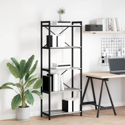 vidaXL Bookcase Grey sonoma 60 x 30 x 153 cm Engineered wood