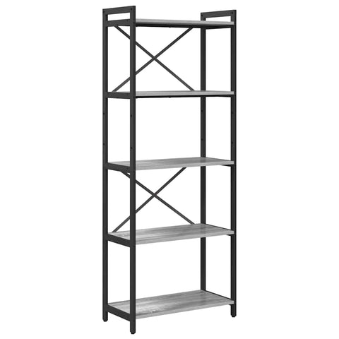 vidaXL Bookcase Grey sonoma 60 x 30 x 153 cm Engineered wood