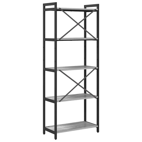 vidaXL Bookcase Grey sonoma 60 x 30 x 153 cm Engineered wood