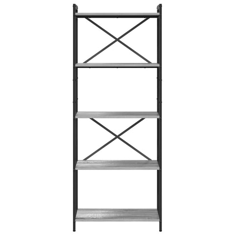 vidaXL Bookcase Grey sonoma 60 x 30 x 153 cm Engineered wood