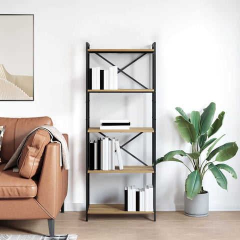 vidaXL Bookcase Artisan oak 60 x 30 x 153 cm Engineered wood