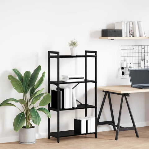 vidaXL Bookcase Black oak 60 x 30 x 118 cm Engineered wood