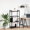 vidaXL Bookcase Black oak 60 x 30 x 118 cm Engineered wood