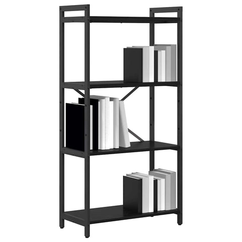 vidaXL Bookcase Black oak 60 x 30 x 118 cm Engineered wood