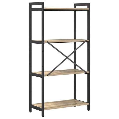 vidaXL Bookcase Sonoma oak 60 x 30 x 118 cm Wood veneer and steel