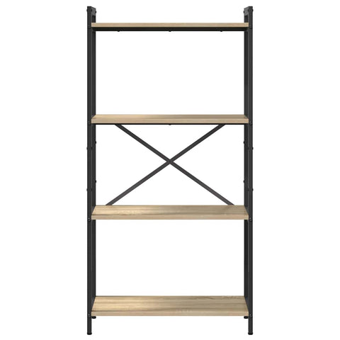 vidaXL Bookcase Sonoma oak 60 x 30 x 118 cm Wood veneer and steel