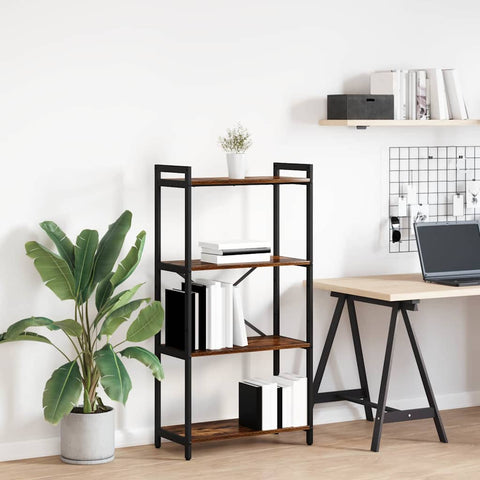 vidaXL Bookcase Smoked oak 60 x 30 x 118 cm Particle board