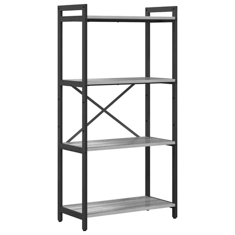 vidaXL Bookcase Grey sonoma 60 x 30 x 118 cm Engineered wood
