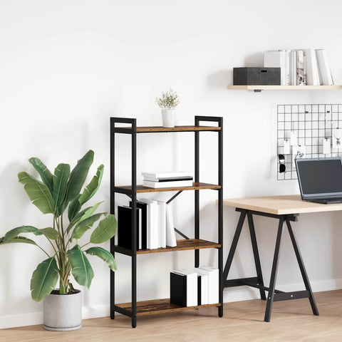 vidaXL Bookcase Old wood 60 x 30 x 118 cm Wood and Steel