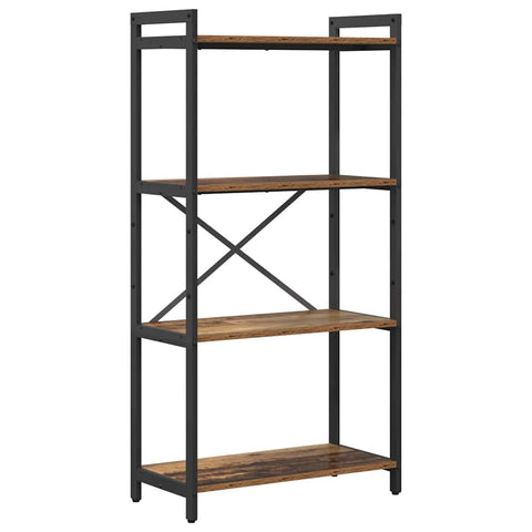 vidaXL Bookcase Old wood 60 x 30 x 118 cm Wood and Steel