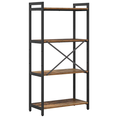 vidaXL Bookcase Old wood 60 x 30 x 118 cm Wood and Steel
